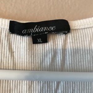 Scrappy White Ribbed Tee